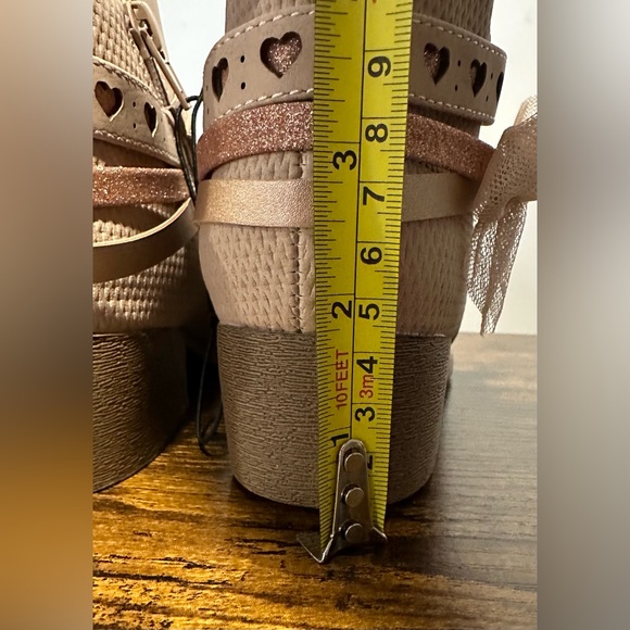 Pop Little/Big Girls Blush Elisha Block Heel Booties NWT Various Sizes - Picture 4 of 9